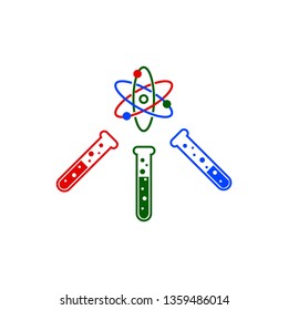 Chemical test tubes vector icon
