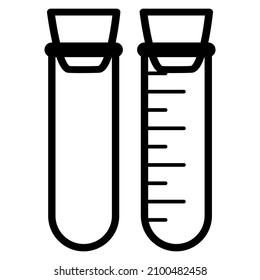 Los iconos vectoriales de los tubos de ensayo químicos establecen ilustraciones planas simples y minimalistas. Máscaras químicas experimentales para la ciencia aisladas en el fondo blanco.
