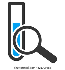 Chemical Test vector icon. Style is bicolor flat symbol, blue and gray colors, rounded angles, white background.