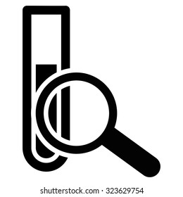 Chemical Test vector icon. Style is flat symbol, black color, rounded angles, white background.