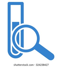 Chemical Test vector icon. Style is flat symbol, cobalt color, rounded angles, white background.