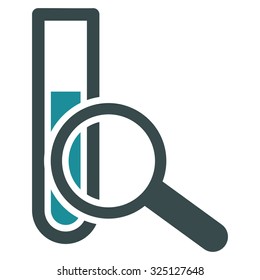 Chemical Test vector icon. Style is bicolor flat symbol, soft blue colors, rounded angles, white background.