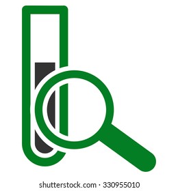 Chemical Test vector icon. Style is bicolor flat symbol, green and gray colors, rounded angles, white background.