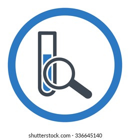 Chemical Test vector icon. Style is bicolor flat rounded symbol, smooth blue colors, rounded angles, white background.