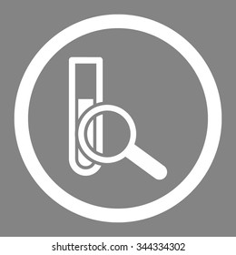 Chemical Test vector icon. Style is flat rounded symbol, white color, rounded angles, gray background.