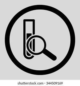 Chemical Test vector icon. Style is flat rounded symbol, black color, rounded angles, light gray background.