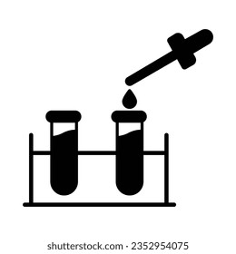 Chemical test vector icon which can easily modify or edit

