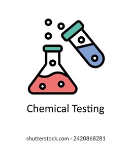 Chemical Testing  vector Filled outline icon style illustration. EPS 10 File