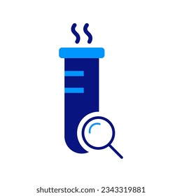 Chemical tesxt tube, Chemical lab equipment. Acid Test. Nitrogen Symbol. A Violet Forensic lab Test Tube. Creative Pharmacy Concept. Laboratory glassware or beaker equipment. 