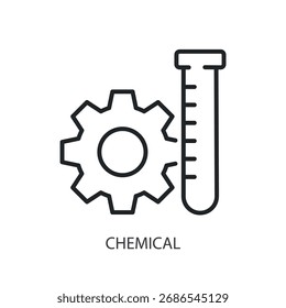 Chemische Dünnlinien-Vektorsymbole.