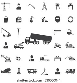 Chemical truck icon. Construction icons universal set for web and mobile