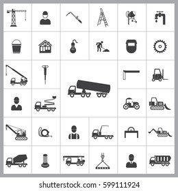 Chemical truck icon. Construction icons universal set for web and mobile