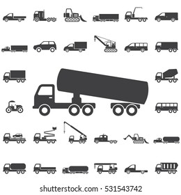 Chemical truck icon. Transport icons universal set for web and mobile