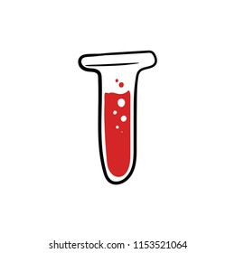 chemical tube  doodle icon vector