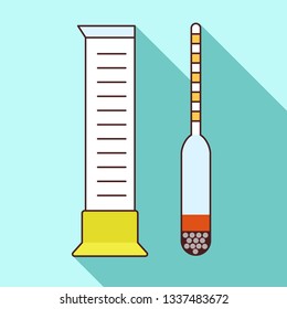Chemical tube icon. Flat illustration of chemical tube vector icon for web design