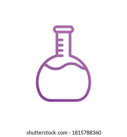 Chemical Tube Icon Logo Illustration Vector Isolated. Science and Laboratory Icon. Editable Stroke and Pixel Perfect.