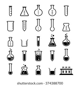 Chemical Tube Icon Set