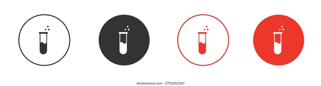 Chemical Tube icon solid pictogram. Vector isolated illustration