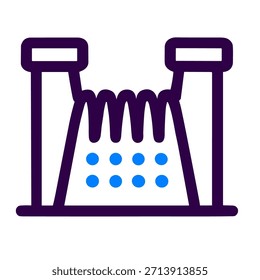 Chemical tubes icon. A linear vector illustration of chemical tubes isolated on white background.