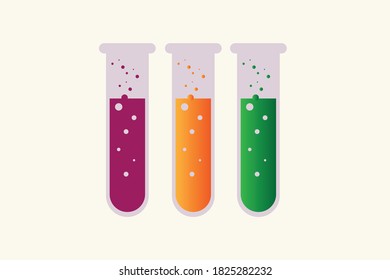 ilustración de diseño de vector de tubos químicos