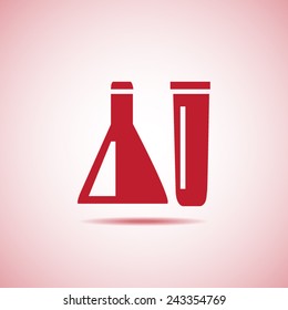 Chemical tubes vector icon