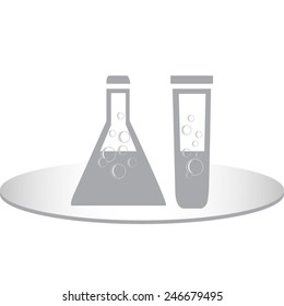 Chemical tubes vector icon