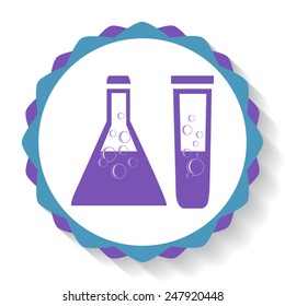 Chemical tubes vector icon