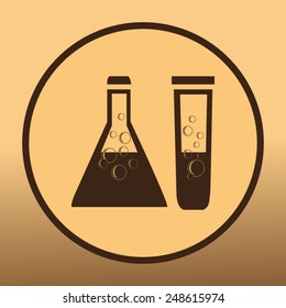 Chemical tubes vector icon