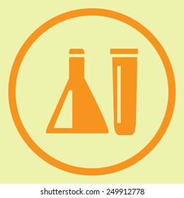Chemical tubes vector icon