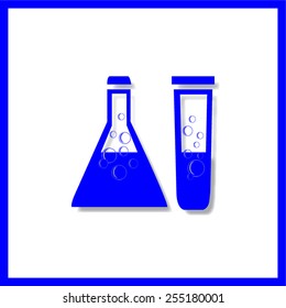 Chemical tubes vector icon