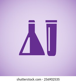 Chemical tubes vector icon