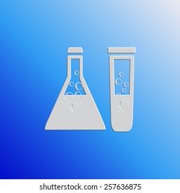 Chemical tubes vector icon