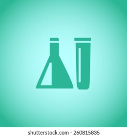 Chemical tubes vector icon