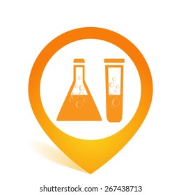 Chemical tubes vector icon 