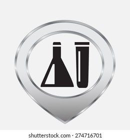 Chemical tubes vector icon 