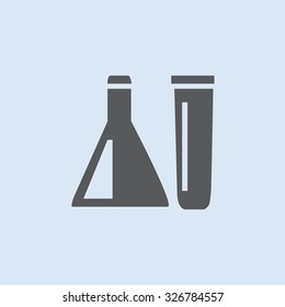 Chemical tubes vector icon 