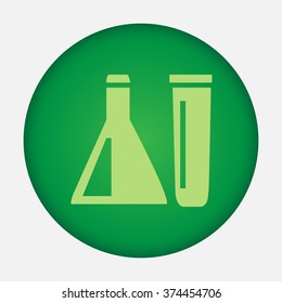 Chemical tubes vector icon 