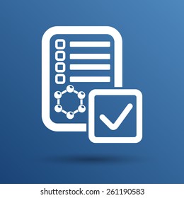 Chemical tubes vector icon test experiment apparatus pharmacist.