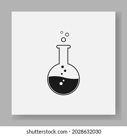 Chemical vector icon in flat style for laboratory