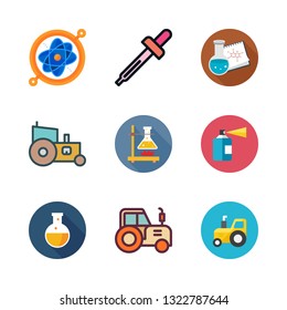chemical vector icon set