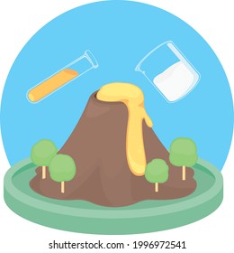 Chemical Volcano Eruption Science Experiment