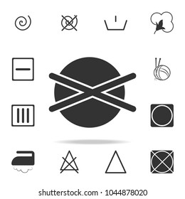 chemical washing is forbidden icon. Detailed set of laundry icons. Premium quality graphic design. One of the collection icons for websites, web design, mobile app on white background