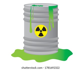 chemical waste barrel icon. poison, gas, oil waste.