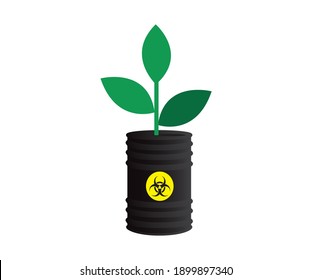 chemical waste recycling concept editable vector.
