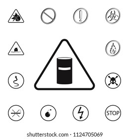 chemical waste sign icon. Detailed set of Warning signs icons. Premium quality graphic design sign. One of the collection icons for websites, web design, mobile app on white background
