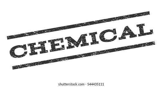 Chemical watermark stamp. Text tag between parallel lines with grunge design style. Rubber seal stamp with unclean texture. Vector gray color ink imprint on a white background.