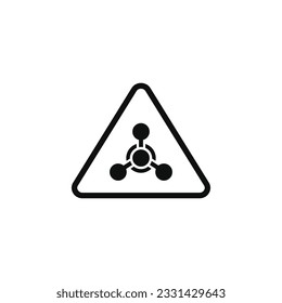 vector de diseño de símbolo de advertencia de armas químicas