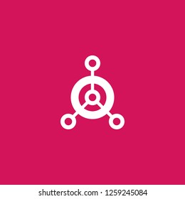 chemical weapon icon vector. chemical weapon sign on pink background. chemical weapon icon for web and app