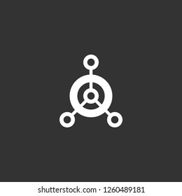 chemical weapon icon vector. chemical weapon sign on black background. chemical weapon icon for web and app