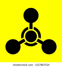 Chemical Weapon Symbol Isolated On Yellow Stock Vector (Royalty Free ...